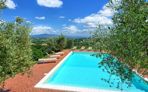 Villa Ulivi: Water, Cloud, Sky, Property, Swimming Pool, Azure, Plant, Natural Landscape, Rectangle, Body Of Water