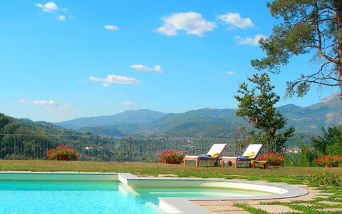 Villa Saida: Natural Landscape, Nature, Property, Swimming Pool, Sky, House, Real Estate, Leisure, Landscape, Mountain