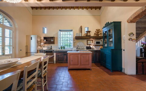 Villa Fontine: Building, Property, Room, Countertop, Furniture, Kitchen, Interior Design, Cabinetry, Floor, Home