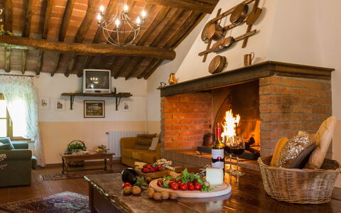 Montelopio: Hearth, Room, Living Room, Fireplace, Property, Interior Design, Building, Furniture, House, Home