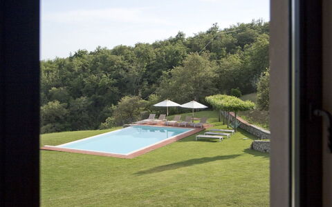 La Maccinaia 14: Property, Grass, Window, Room, Tree, House, Architecture, Home, Lawn, Landscape
