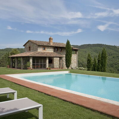 La Maccinaia 14: Property, Swimming Pool, House, Estate, Building, Home, Real Estate, Villa, Grass, Farmhouse