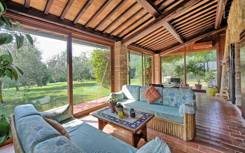 Casale Giulio: Property, Room, Building, Real Estate, Furniture, House, Porch, Estate, Interior Design, Home