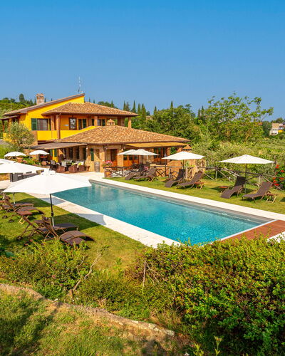 Villa Amadeo: Sky, Water, Plant, Swimming Pool, Natural Landscape, Shade, Rectangle, Building, Outdoor Furniture, Arecales