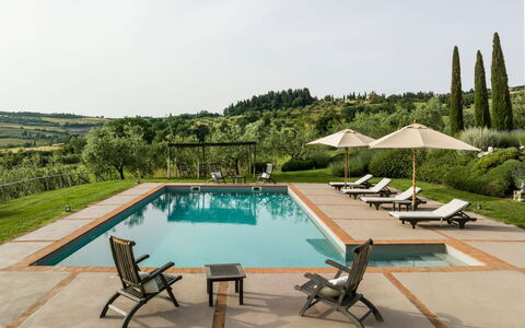 Villa Danilo: Water, Sky, Plant, Property, Swimming Pool, Nature, Outdoor Furniture, Shade, Tree, Leisure