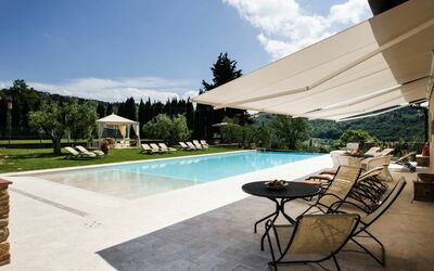 Fattoria Pogni: Water, Sky, Plant, Cloud, Furniture, Swimming Pool, Building, Chair, Shade, Tree