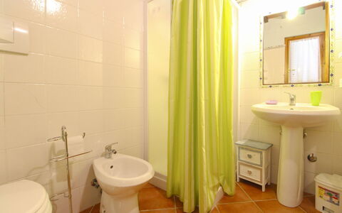 Le Balze: Flooring, Floor, Interior Design, Plumbing Fixture, Bathroom Sink, Room, Sink, Plumbing, Bathroom, Curtain