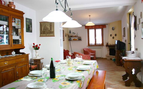 Podere San Bono: Room, Property, Building, Dining Room, Furniture, Interior Design, House, Real Estate, Home, Table