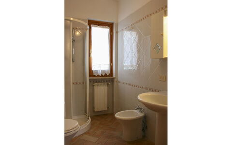 Podere San Bono: Wall, Flooring, Floor, Plumbing Fixture, Interior Design, Bathroom, Bathroom Sink, Plumbing, Room, Tap