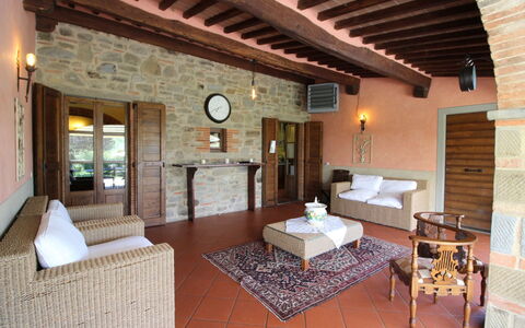 La Quiete: Property, Furniture, Table, Building, Wood, Interior Design, Living Room, Chair, Architecture, Floor