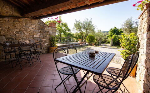 Villa degli Olivi: Table, Plant, Property, Furniture, Sky, Outdoor Table, Nature, Wood, Building, Chair