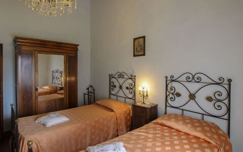 Villa Cecilia: Wall, Bedroom, Interior Design, Bed, Floor, Bedding, Furniture, Bed Frame, Bed Sheet, Flooring