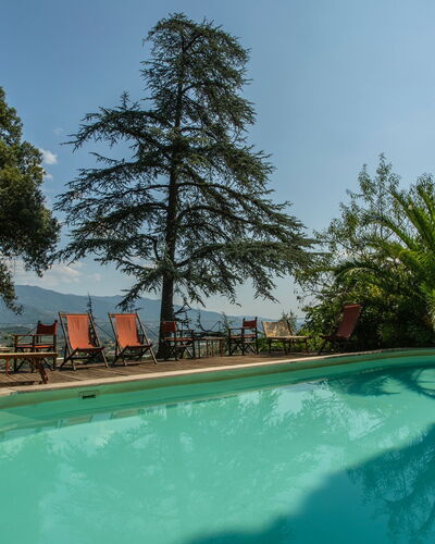 Villa Pedone: Water, Sky, Plant, Property, Swimming Pool, Natural Landscape, Tree, Arecales, Leisure, Real Estate