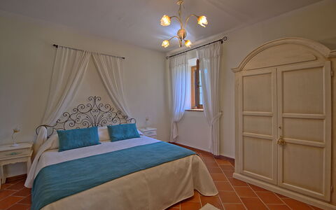 Villa Crispinino: Bedroom, Bed, Room, Property, Furniture, Bed Sheet, Bed Frame, Interior Design, Floor, Wall