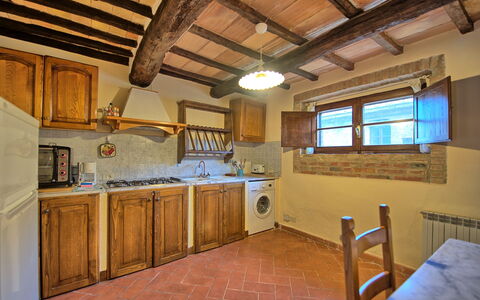 Cerretalta: Countertop, Room, Property, Building, Furniture, Kitchen, Cabinetry, Ceiling, Beam, Interior Design