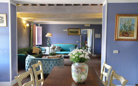 Villa Marginone: Table, Furniture, Property, Plant, Chair, Picture Frame, Interior Design, Lighting, Houseplant, Building