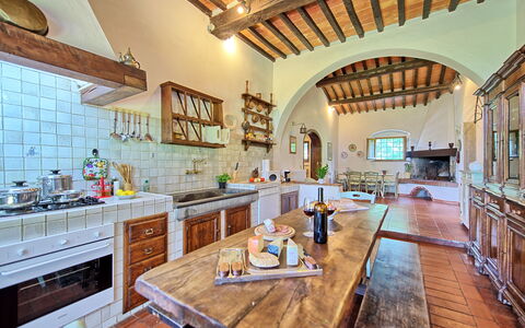Villa Campogialli: Property, Room, Building, Countertop, Interior Design, Kitchen, Real Estate, Ceiling, Estate, House