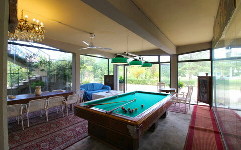 Villa Quattro Mori: Billiard Room, Billiard Table, Room, Pool, Property, Games, English Billiards, Recreation Room, Furniture, Table