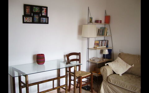 Casa Clementina: Furniture, Room, Shelf, Shelving, Property, Table, Interior Design, House, Building, Bookcase