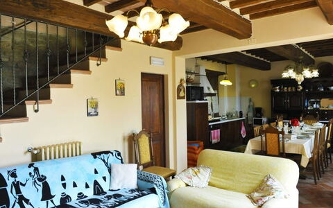 Casetta i Ciliegi: Property, Room, Ceiling, Living Room, Interior Design, Furniture, Building, House, Home, Beam