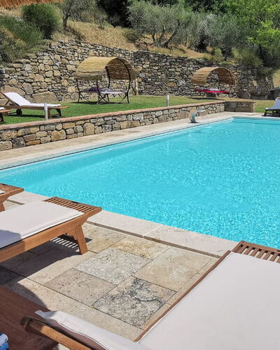 Villa Noceta: Water, Swimming Pool, Property, Plant, Building, Azure, Outdoor Furniture, Shade, Leisure, Chair