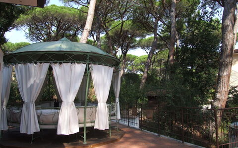 Villa Pineta: Gazebo, Pavilion, Canopy, Shade, Tree, Tent, Building, Outdoor Structure