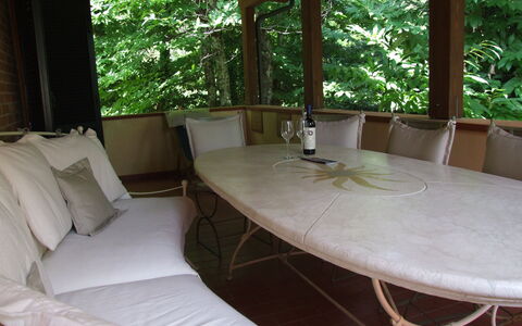 Villa La Quercia: Property, Room, Furniture, House, Table, Tree, Building, Interior Design, Real Estate, Home