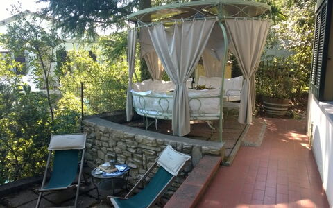 Villa La Quercia: Property, Room, Real Estate, Building, Backyard, Outdoor Structure, Leisure, House, Porch