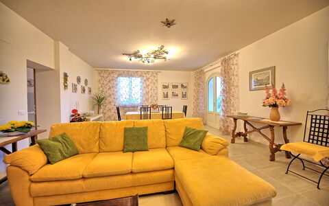 Villa Gaville: Living Room, Furniture, Room, Property, Yellow, Interior Design, Couch, Building, House, Home